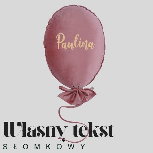 Dekoracyjny balon z miękkiego velvetu - 40 x 50 cm - ciemny róż