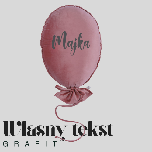Dekoracyjny balon z miękkiego velvetu - 40 x 50 cm - ciemny róż