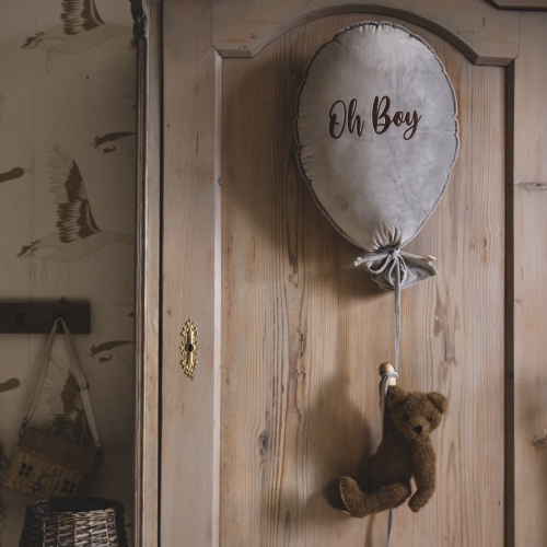 Dekoracyjny duży balon dla dziecka - 40 x 50 cm - szary