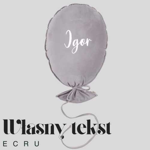 Dekoracyjny duży balon dla dziecka - 40 x 50 cm - szary