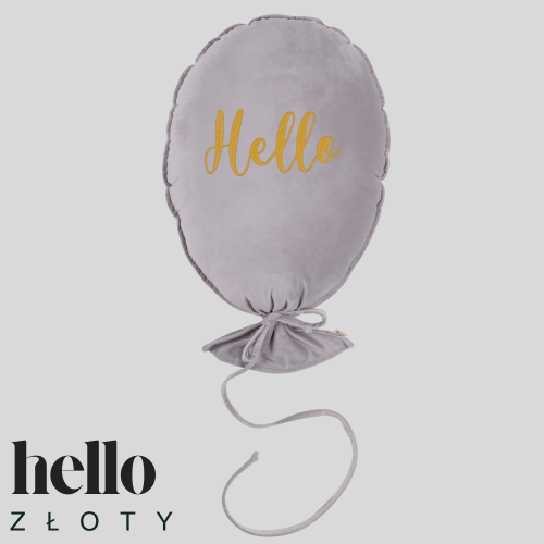 Dekoracyjny duży balon dla dziecka - 40 x 50 cm - szary