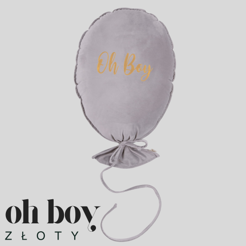 Dekoracyjny duży balon dla dziecka - 40 x 50 cm - szary