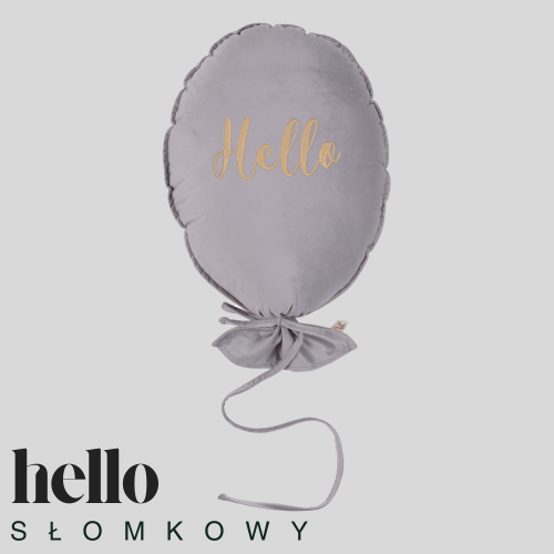 Dekoracyjny duży balon dla dziecka - 40 x 50 cm - szary