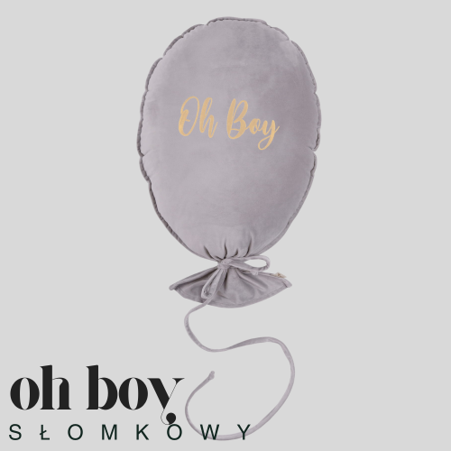 Dekoracyjny duży balon dla dziecka - 40 x 50 cm - szary