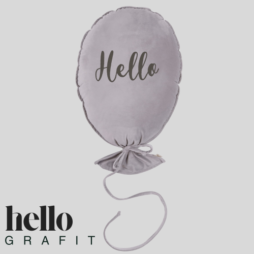 Dekoracyjny duży balon dla dziecka - 40 x 50 cm - szary