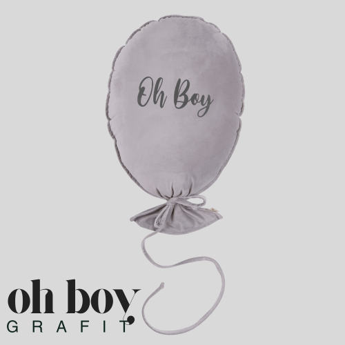 Dekoracyjny duży balon dla dziecka - 40 x 50 cm - szary