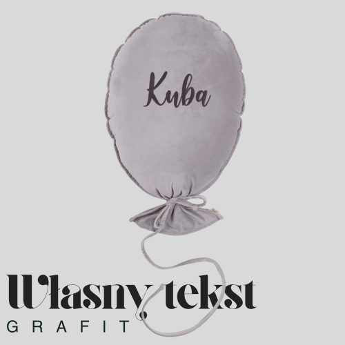 Dekoracyjny duży balon dla dziecka - 40 x 50 cm - szary