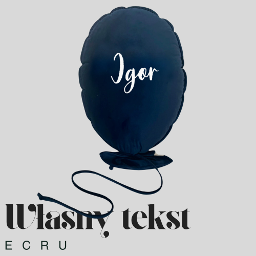 Dekoracyjny duży balon dla dziecka - 40 x 50 cm - granatowy