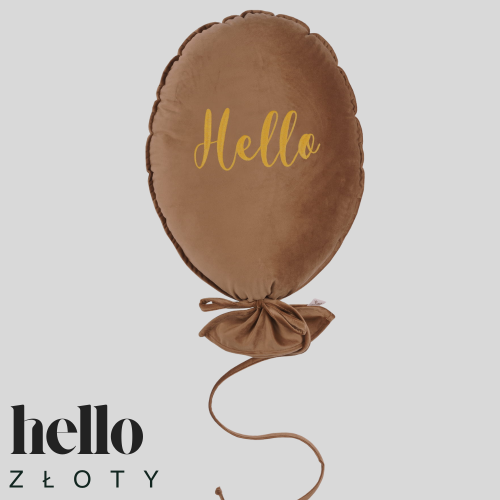 Dekoracyjny duży balon dla dziecka - 40 x 50 cm -ciepły brąz