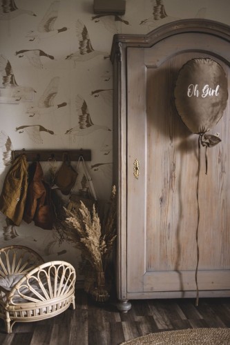 Dekoracyjny duży balon dla dziecka - 40 x 50 cm -kawa z mlekiem