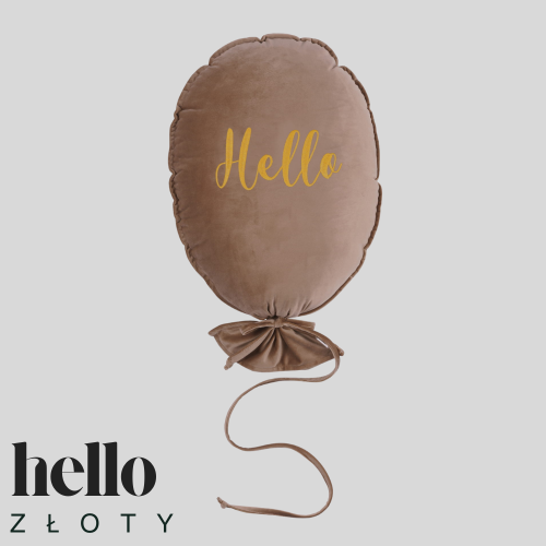 Dekoracyjny duży balon dla dziecka - 40 x 50 cm -kawa z mlekiem