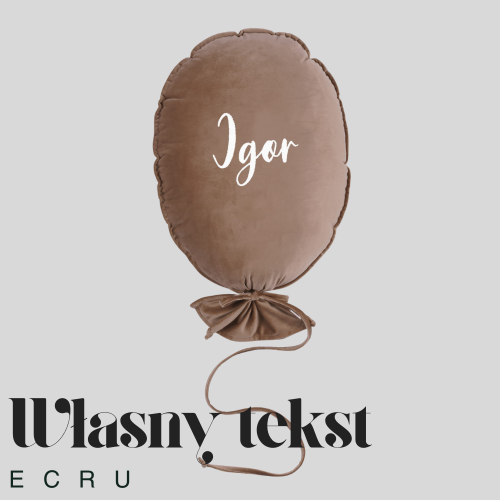 Dekoracyjny duży balon dla dziecka - 40 x 50 cm -kawa z mlekiem