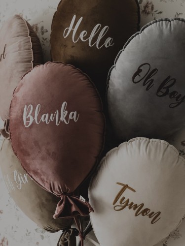 Dekoracyjny duży balon dla dziecka - 40 x 50 cm -kolor śmietankowy