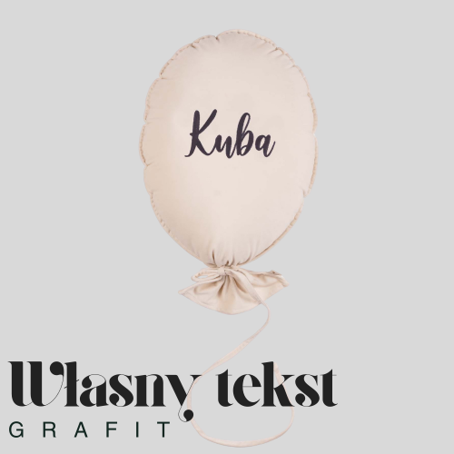 Dekoracyjny duży balon dla dziecka - 40 x 50 cm -kolor śmietankowy