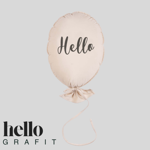 Dekoracyjny duży balon dla dziecka - 40 x 50 cm -kolor śmietankowy