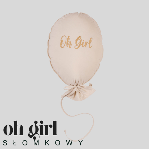 Dekoracyjny duży balon dla dziecka - 40 x 50 cm -kolor śmietankowy