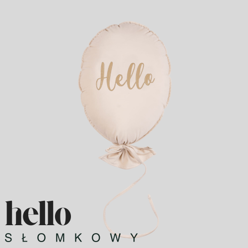 Dekoracyjny duży balon dla dziecka - 40 x 50 cm -kolor śmietankowy