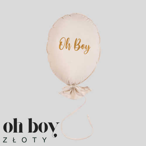 Dekoracyjny duży balon dla dziecka - 40 x 50 cm -kolor śmietankowy