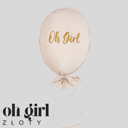 Dekoracyjny duży balon dla dziecka - 40 x 50 cm -kolor śmietankowy