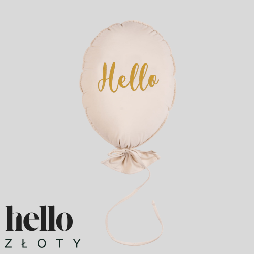 Dekoracyjny duży balon dla dziecka - 40 x 50 cm -kolor śmietankowy