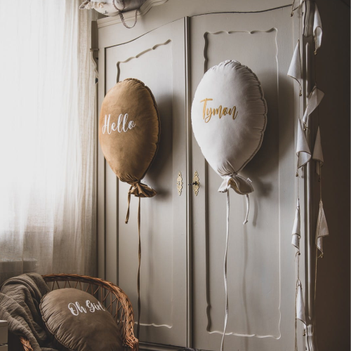 Dekoracyjny duży balon dla dziecka - 40 x 50 cm -kolor śmietankowy