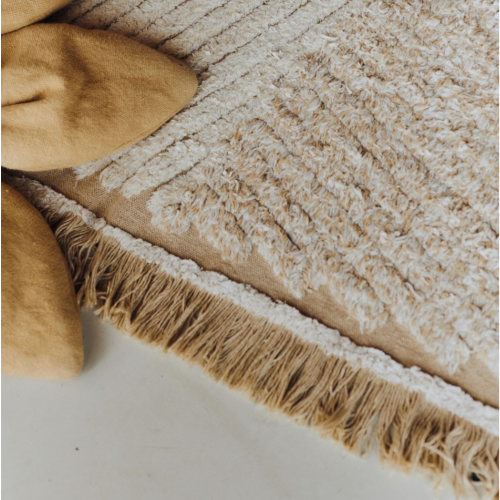 Dywan bawełniany do zabawy "Wiejskie Pola" 120 x 170 cm - z zestawem ekologicznych zabawek