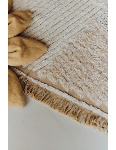 Dywan bawełniany do zabawy "Wiejskie Pola" 120 x 170 cm - z zestawem ekologicznych zabawek