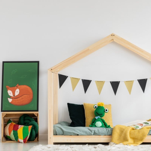 Łóżko domek Mila RM naturalne drewno