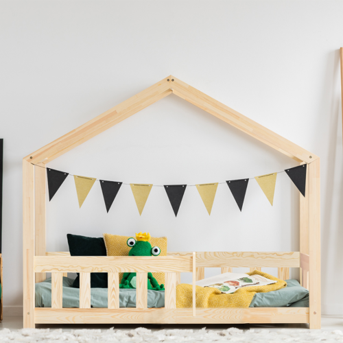 Łóżko domek z barierką Mila RMP