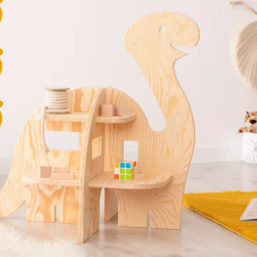 Dziecięcy regał sosnowy Dinozaur DIPLODOK