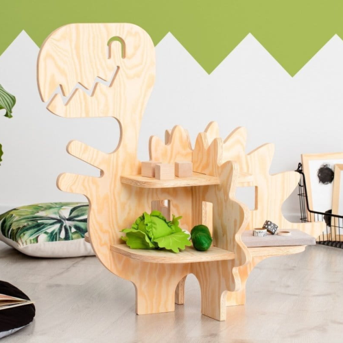 Drewniany regał do pokoju dziecięcego Dinozaur T-REX