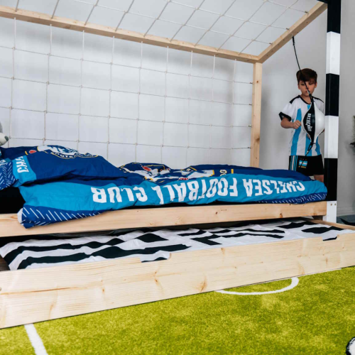 Dziecięce łóżko drewniane - Bramka do piłki nożnej 190 x90 cm lub 200 x 90 cm