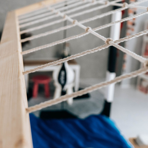 Dziecięce łóżko drewniane - Bramka do piłki nożnej 190 x90 cm lub 200 x 90 cm