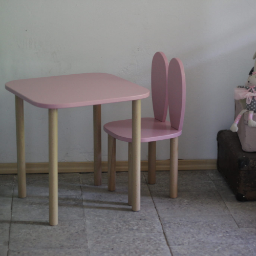 Drewniany stolik dziecięcy kwadratowy 50 x 50cm