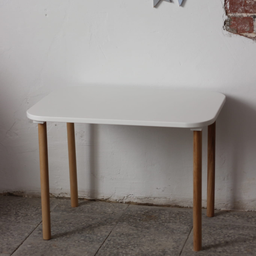 Drewniany stolik dziecięcy prostokątny duży 50x70 cm