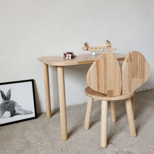 Zestaw dziecięcy drewniany stolik 50 x 70 cm z krzesełkiem Myszka