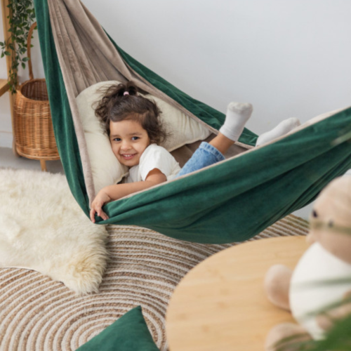 Bawełniany Hamak Dziecięcy w stylu Boho - Leśna Pierzynka