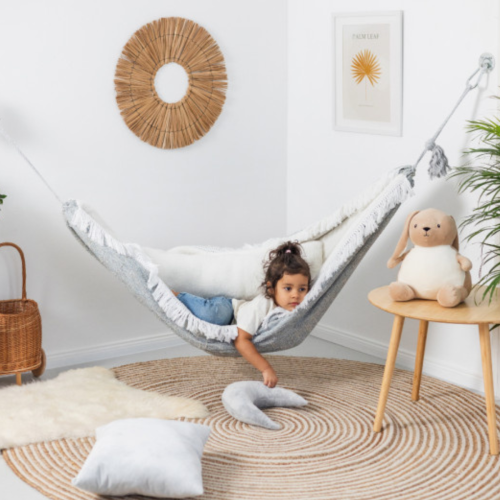 Bawełniany Hamak Dziecięcy Polski Producent - Przytulna Krateczka