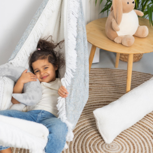 Bawełniany Hamak Dziecięcy Szyty w Polsce - Przytulna Krateczka