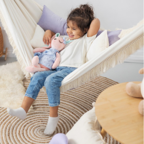 Bawełniany Hamak Dziecięcy dla dziewczynki - Księżycowy Sen