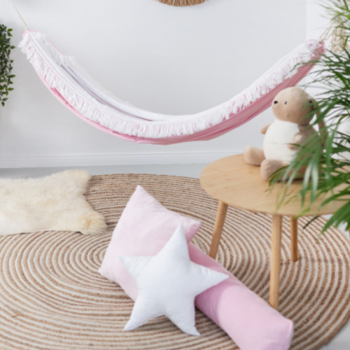 Bawełniany Hamak Dziecięcy Pudrowy Róż - Różany Sen