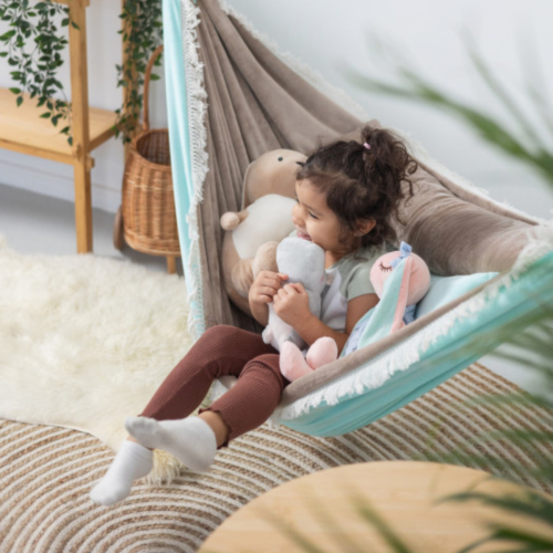 Bawełniany Hamak Dziecięcy dla Chłopca - Błękitna Chmurka