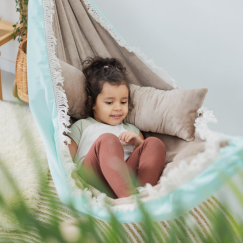 Bawełniany Hamak Dziecięcy Polski Producent - Błękitna Chmurka