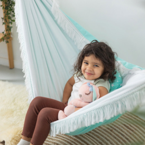 Bawełniany Hamak Dziecięcy Boho- Błękitna Laguna
