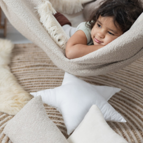 Bawełniany Hamak Dziecięcy Handmade - Puchowy Relaks