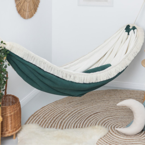 Bawełniany Hamak Dziecięcy Zieleń - Szmaragdowa Oaza