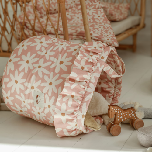 Bawełniany kosz na zabawki w Stokrotki