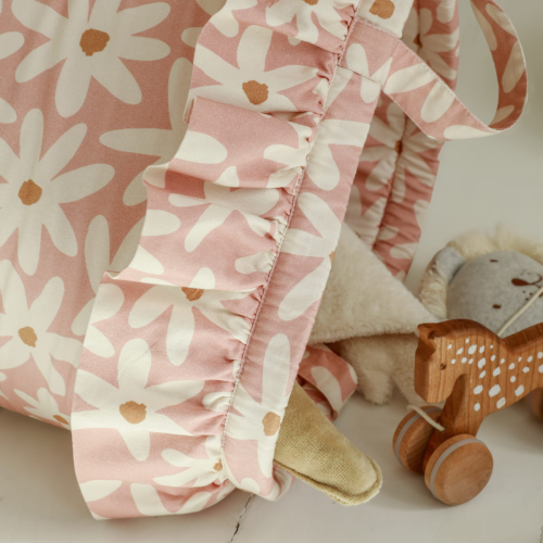 Bawełniany kosz na zabawki w Stokrotki