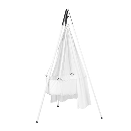 Kołyska zawieszana Leander Classic™ – biała, na sufit lub statyw, organiczna bawełna