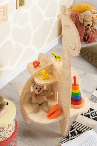 Drewniany regał / półka do dziecięcego pokoju Żyrafa